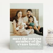 "NEWEST" - Birth Announcements in Cloud by Lori Wemple - Front