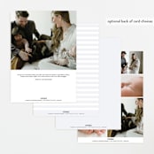 "Love Multiplies" - Birth Announcements in Dusty Blue by Julie Murray - Back of Card Options