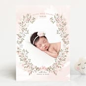 "Sweet Floral Vine" - Birth Announcements in Blush by Susan Moyal - Front
