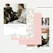 "Sweet Floral Vine" - Birth Announcements in Blush by Susan Moyal - Back of Card