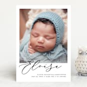 "First-Name Basis" - Birth Announcements in Onyx by Genna Blackburn - Front