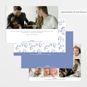 "Classic Baby Monogram" - Birth Announcements in Cobalt Blue by Susan Brown - Back of Card Options
