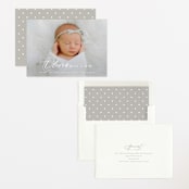 "Serenity" - Birth Announcements in Cloud by Everett Paper Goods - Assembled