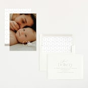 "Ollie" - Birth Announcements in Cotton by Kristie Kern - Assembled