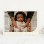 "Simple Photo" - Birth Announcements in Almond by Brianne Larsen - Front