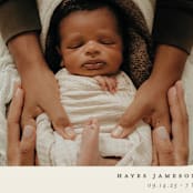 "Simple Photo" - Birth Announcements in Almond by Brianne Larsen - Detail