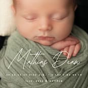 "Simplest Script" - Birth Announcements in Clay by Erica Krystek - Detail