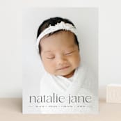 "Announcing Baby" - Birth Announcements in Onyx by Erin Deegan - Front