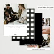 "Announcing Baby" - Birth Announcements in Onyx by Erin Deegan - Back of Card Options