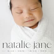 "Announcing Baby" - Birth Announcements in Onyx by Erin Deegan - Detail
