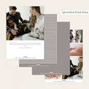 "Typographic Mix" - Birth Announcements in Snow by Michelle Taylor - Back of Card Options