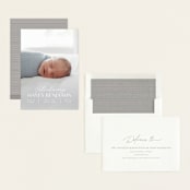 "Typographic Mix" - Birth Announcements in Snow by Michelle Taylor - Assembled