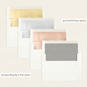 "Typographic Mix" - Birth Announcements in Snow by Michelle Taylor - Envelope Liner Options