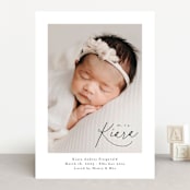 "Corner Hello" - Birth Announcements in Midnight by Jackie Crawford - Front