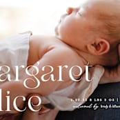 "Perfection" - Birth Announcements in Snow by Pixel and Hank - Detail