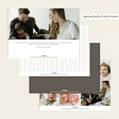 "Simply Lovely" - Birth Announcements in Pearl by Pixel and Hank - Back of Card Options