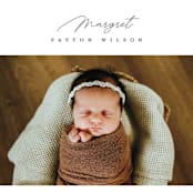 "Simply Lovely" - Birth Announcements in Pearl by Pixel and Hank - Detail