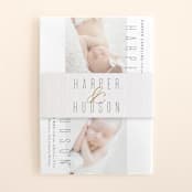 "Double Ampersand" - Birth Announcement Belly Bands in Golden by Jessica Williams - Front