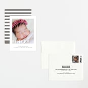 "Simply Baby" - Birth Announcement Booklette™ Cards in Marshmallow by Susan Brown - Assembled