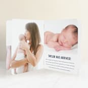 "Statement" - Birth Announcement Booklette™ Cards in Marine by Sara Hicks Malone - Interior Option - 2