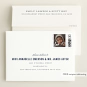 "Statement" - Birth Announcement Booklette™ Cards in Marine by Sara Hicks Malone - FREE Recipient Addressing