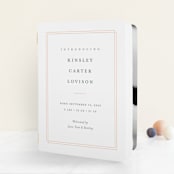 "Name Plate" - Birth Announcement Booklette™ Cards in Melon by Stacey Meacham - Front