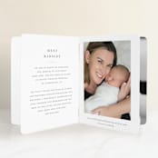 "Name Plate" - Birth Announcement Booklette™ Cards in Melon by Stacey Meacham - Interior Option - 2