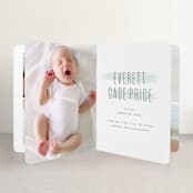 "brushed gallery" - Birth Announcement Booklette™ Cards in Mint by Susan Asbill - Interior Option - 2