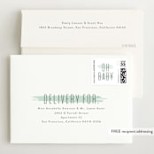 "brushed gallery" - Birth Announcement Booklette™ Cards in Mint by Susan Asbill - FREE Recipient Addressing