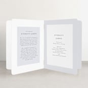 "Love Multiplies" - Birth Announcement Booklette™ Cards in Dusty Blue by Julie Murray - Interior Option - 2