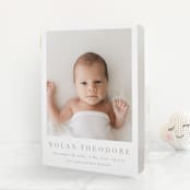 "Menil" - Birth Announcement Booklette™ Cards in Fawn by Megan Davis - Front