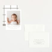 "Menil" - Birth Announcement Booklette™ Cards in Fawn by Megan Davis - Assembled
