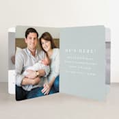 "Linen frame" - Birth Announcement Booklette™ Cards in Powder by Lea Delaveris - Interior Option - 2