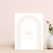 "Ornate Arch Thank You" - Personalized Stationery in Peach by Amber Barkley - Front