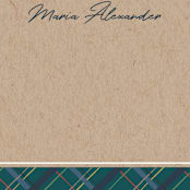 "Winter Plaid Stationery" - Personalized Stationery in Teal by Amber Barkley - Close-Up