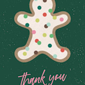 "Decorate + Celebrate Thank You Card" - Personalized Stationery in Pine by Amber Barkley - Close-Up