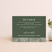 "Herringbone Frame Enclosure Card" - Personalized Stationery in Sage by Amber Barkley - Front