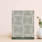 "Herringbone Frame RSVP Card" - Personalized Stationery in Sage by Amber Barkley - Back of Card