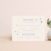 "Give You the Moon RSVP Card" - Personalized Stationery in Sky by Amber Barkley - Front