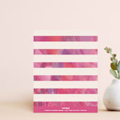 "Painterly Heart Note Card" - Personalized Stationery in Magenta by Amber Barkley - Back of Card