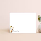 "Arpa" - Personalized Stationery in chestnut brown by Lisa Travis - Front