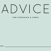 "Knotted Wedding Advice Card" - Personalized Stationery in Aqua by Amber Barkley - Close-Up