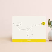 "Just A Buzz" - Personalized Stationery in pollen by Deborah Chou - Back of Card