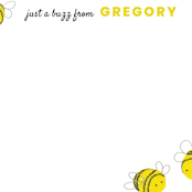 "Just A Buzz" - Personalized Stationery in pollen by Deborah Chou - Close-Up