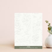 "Telma" - Personalized Stationery in Olive by Lisa Joanna Harrison - Back of Card