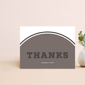 "Modern Bolded" - Personalized Stationery in Graphite by Poised Avenue - Front
