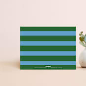 "Tonal Thanks" - Personalized Stationery in Kelly Green by Jennifer Lew - Back of Card