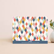 "Off to Join the Circus Thank You Card" - Personalized Stationery in Navy by Amber Barkley - Back of Card