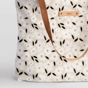 "Primavera" - Carry-All Slouch Tote in Daisy by Iveta Angelova - Fabric Detail