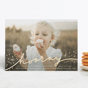 "glittery hooray" - Children's Birthday Party Invitations in Doll by Creo Study - Front